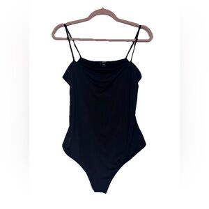 Express Black Body Contour Spaghetti Strap Top